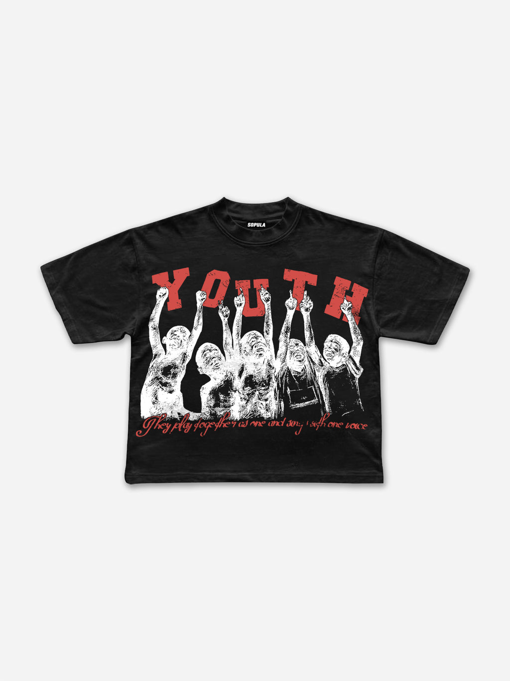 Protect The Troops Youth Vintage Graphic Cropped T-shirt