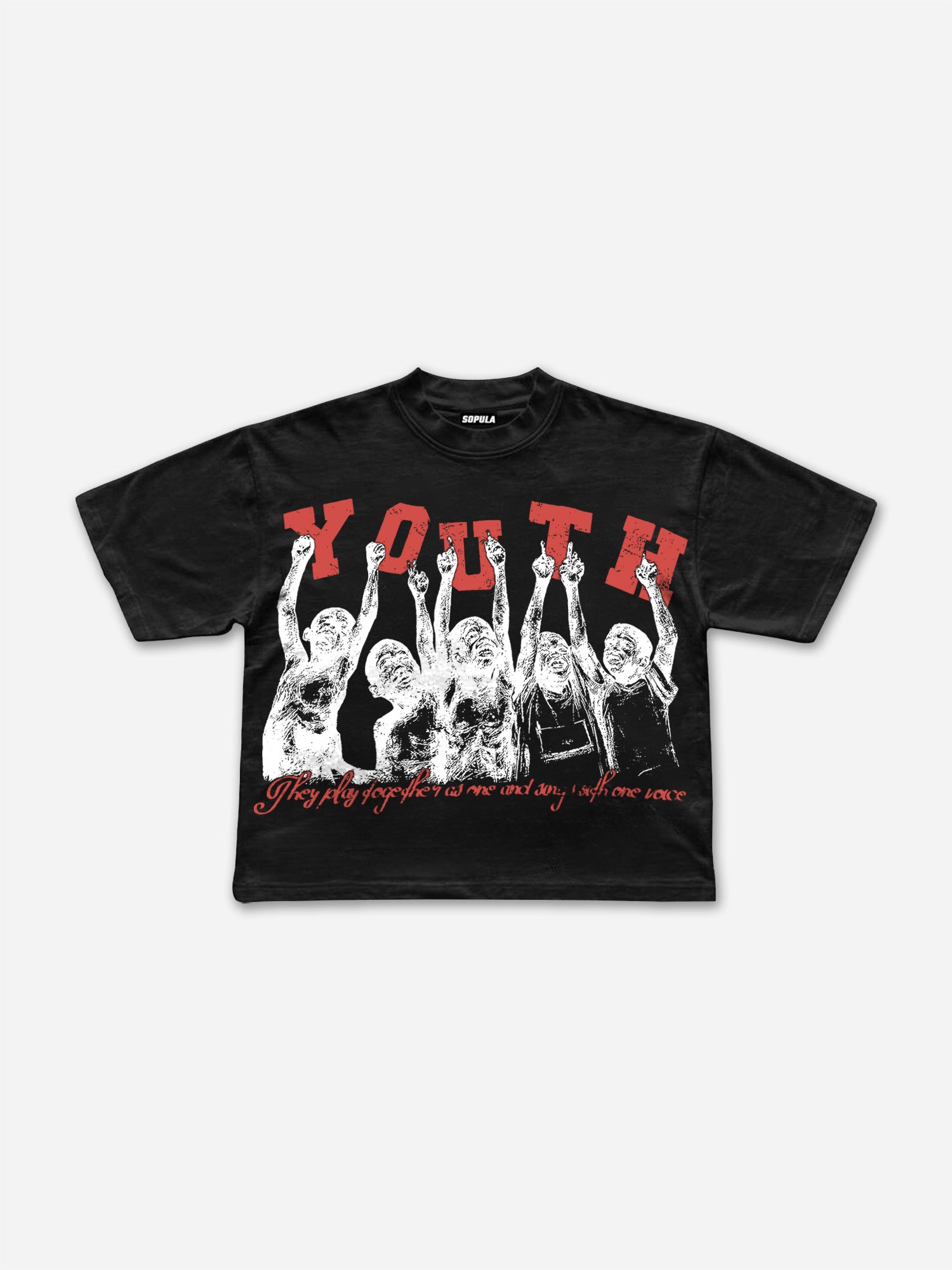 Protect The Troops Youth Vintage Graphic Cropped T-shirt