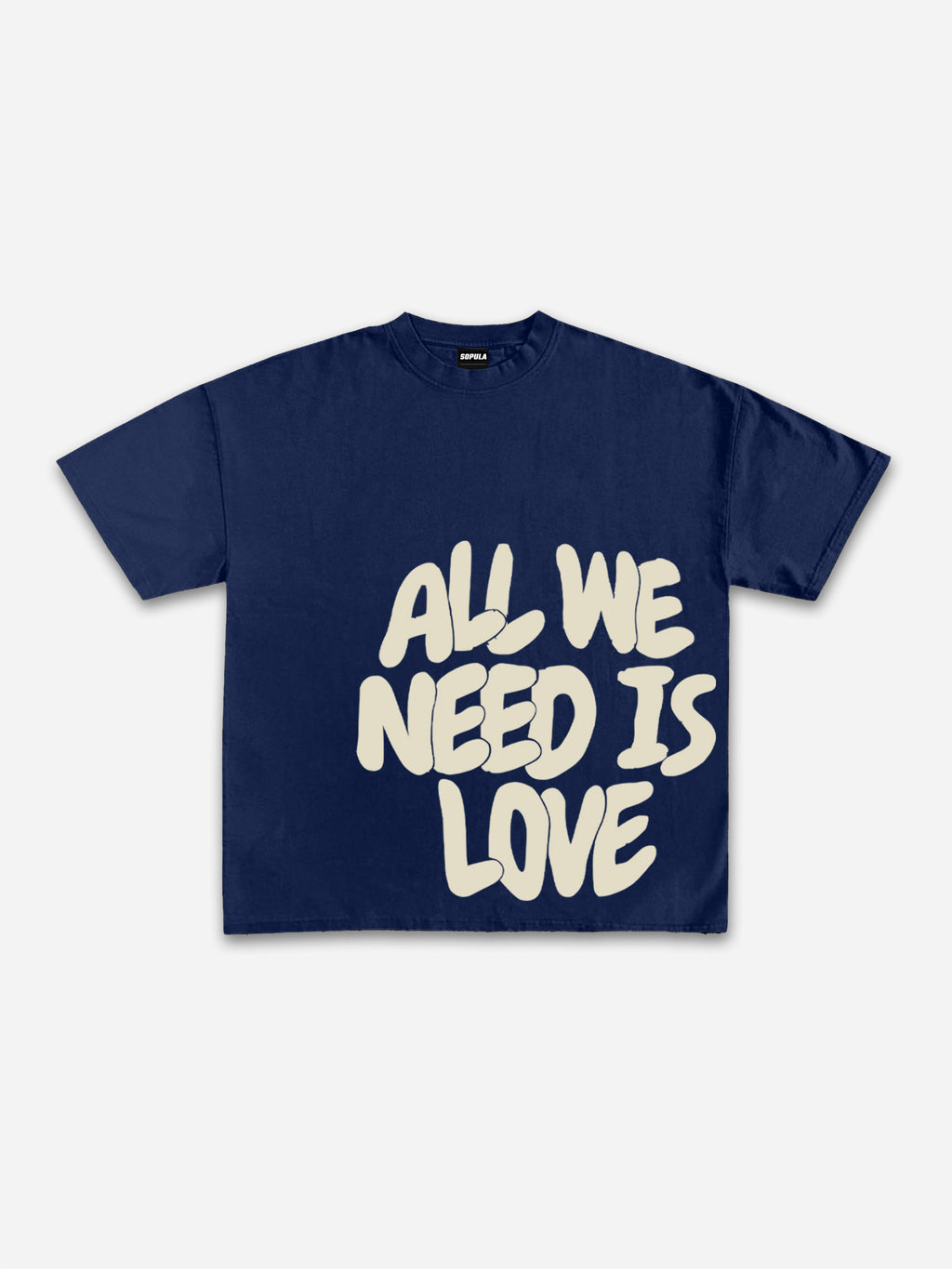 All We Need Is Love Print Graphic Cotton T-shirt