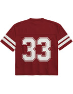 Chicago Classic Red And White No. 33 Short-sleeve Oversized Mesh Jersey T-shirt