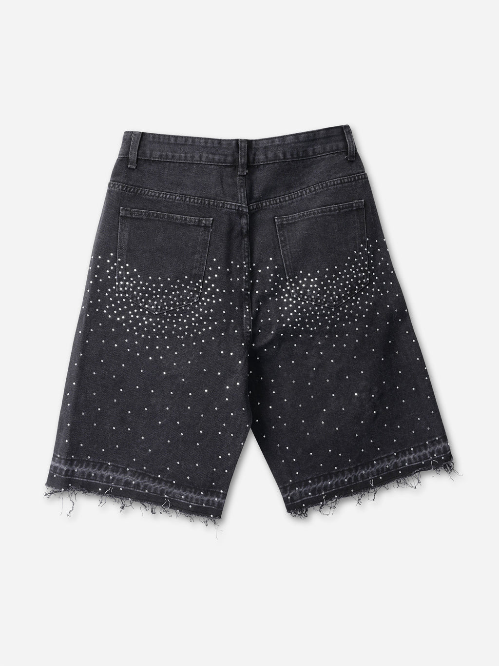 Hiphop Cross Hot Diamond Denim Shorts