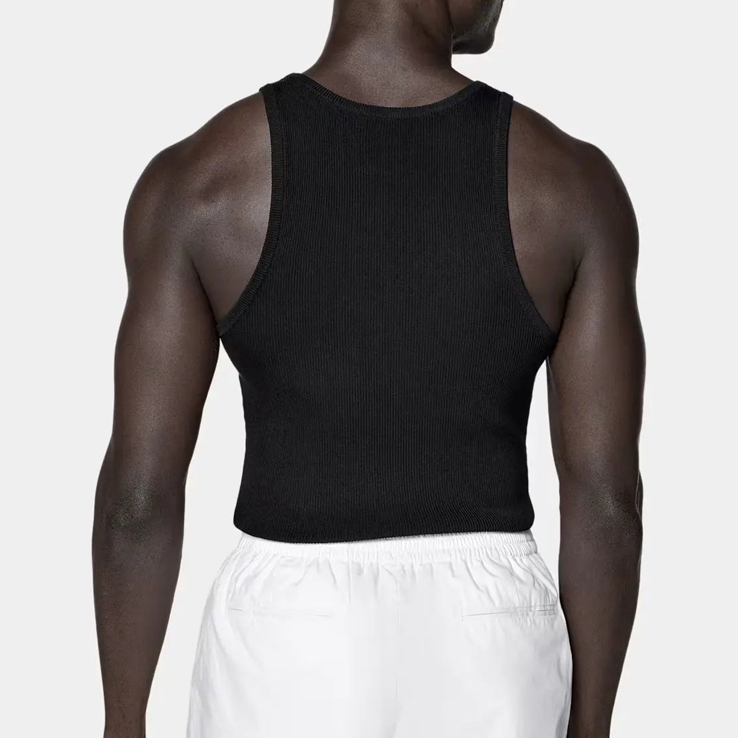 Men's Cotton Ribbed Sleeveless Sports Tank Top