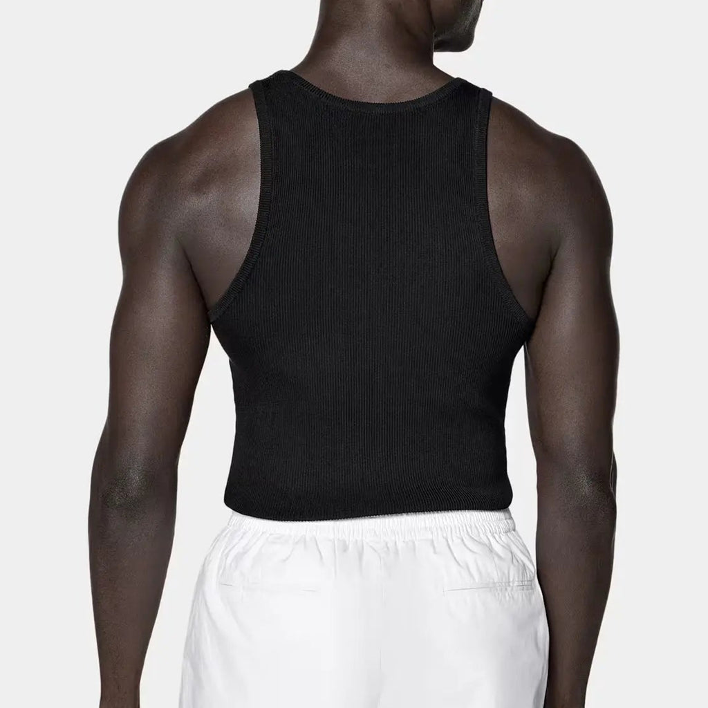 Men's Cotton Ribbed Sleeveless Sports Tank Top
