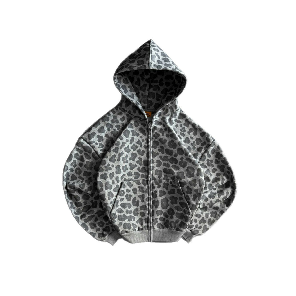 Hip-hop Leopard Print Loose-fitting Trendy And Unique Sweatshirt