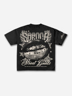Street Goals Lip Braces Make Vintage Printed Graphic Cotton T-shirt