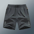 Summer Casual Reflective Striped Zippered Pocket Shorts