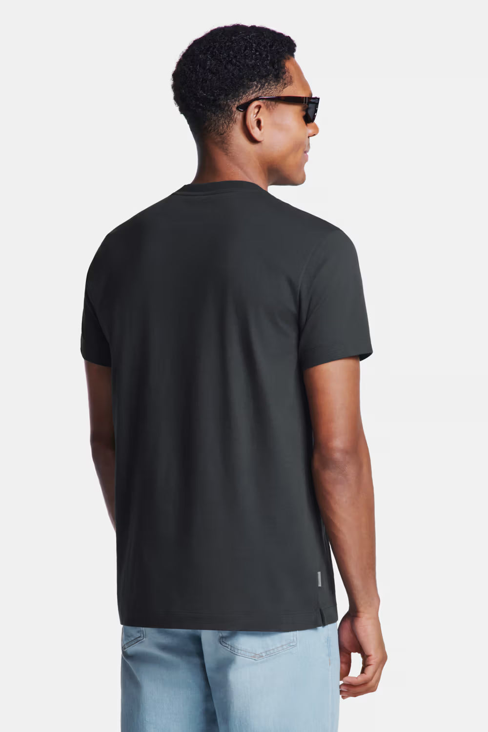 Solid Color Drop Shoulder Pure Cotton Tee