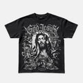 American Street Jesus Christ Statue Graphic Cotton T-shirt
