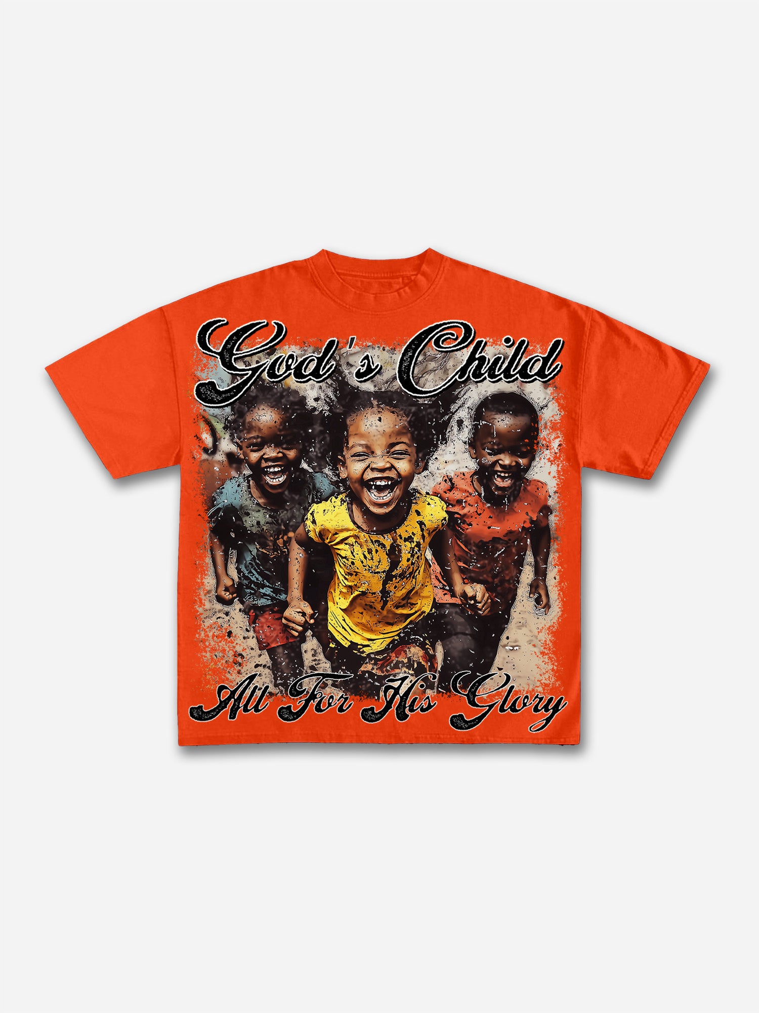 Vintage‘god's Child, All For His Glory’graphic Cotton T-shirt