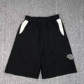 Men's Color-blocked Embroidered Drawstring Sports Shorts