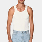 Men's Cotton Ribbed Sleeveless Sports Tank Top