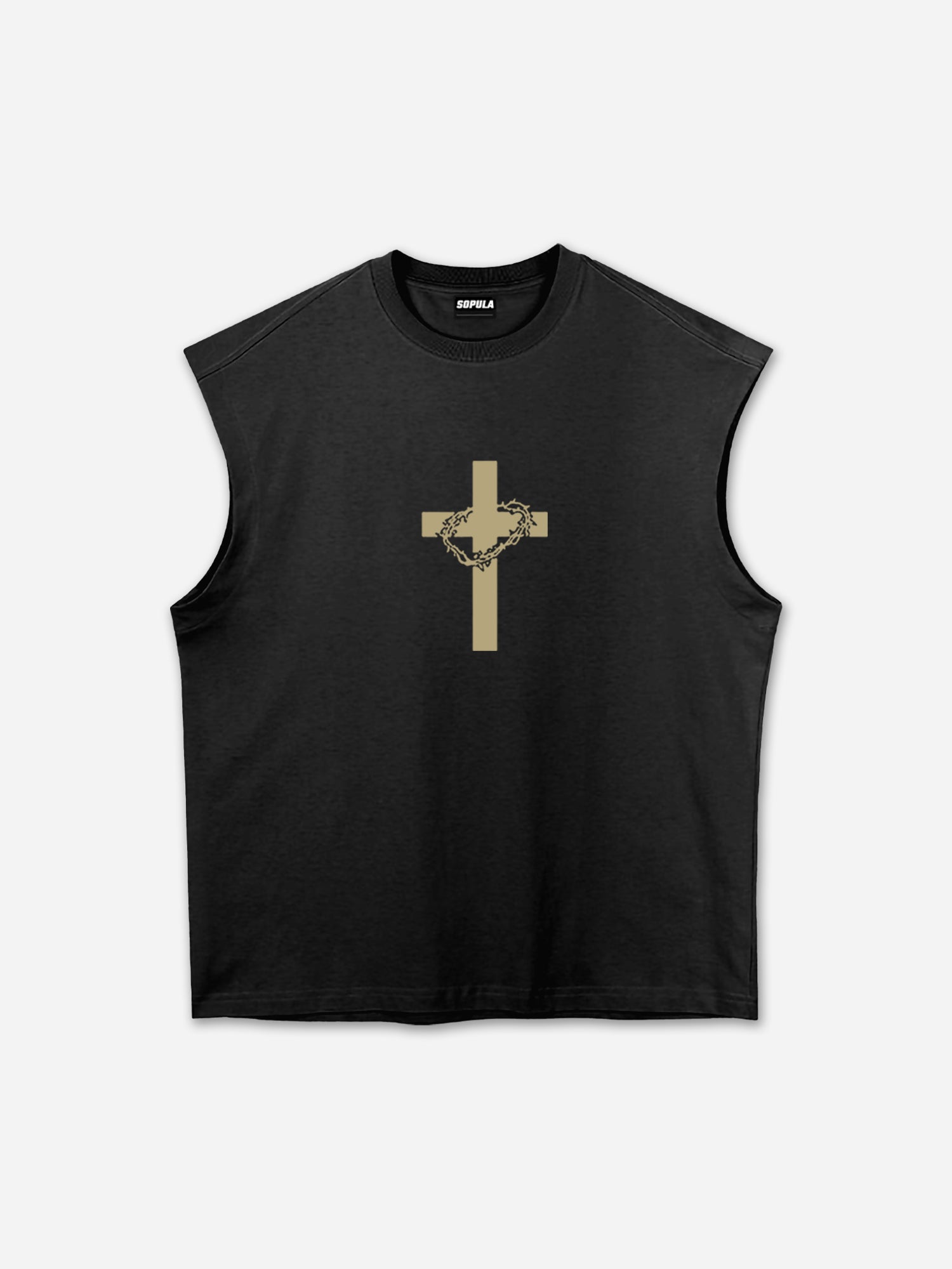 Jesus With Crown Of Thorns Graphic Tank Top