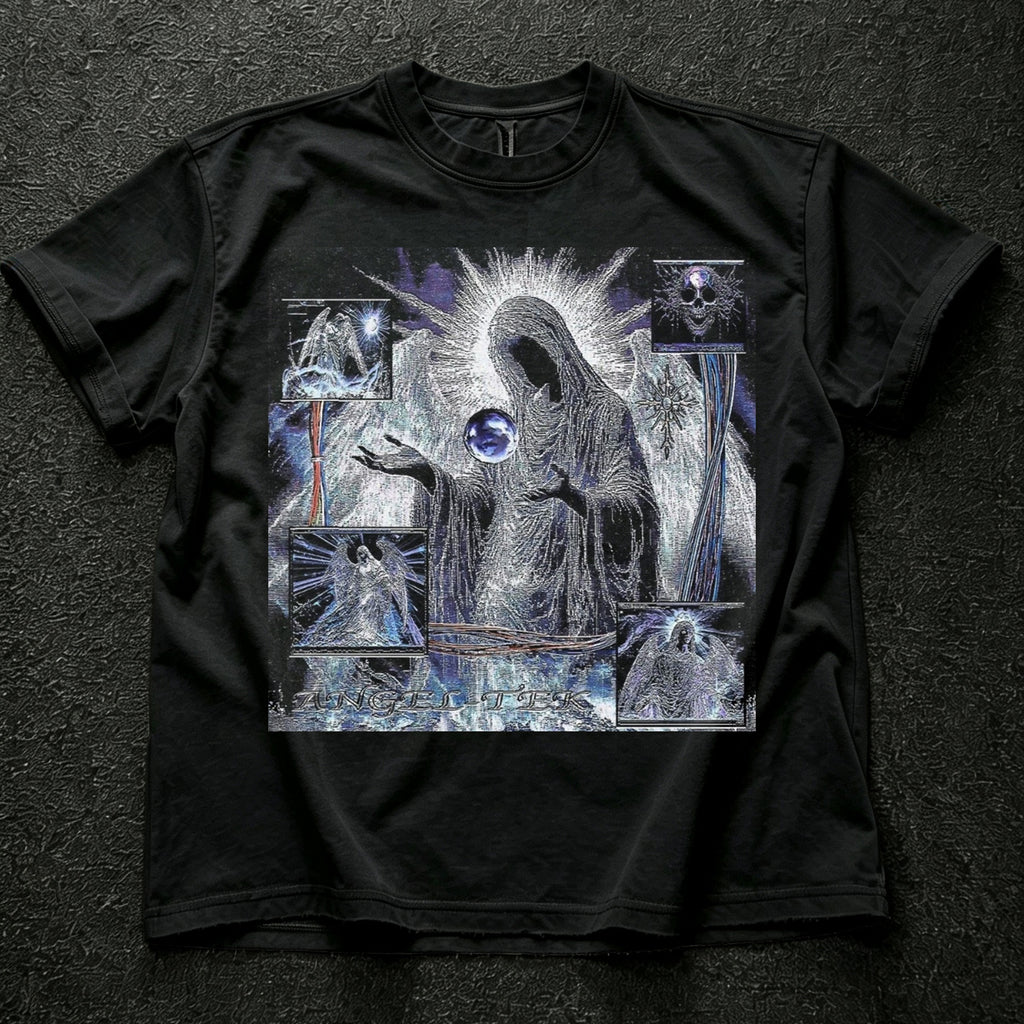 Retro Illusory Pattern Pure Cotton T-shirt
