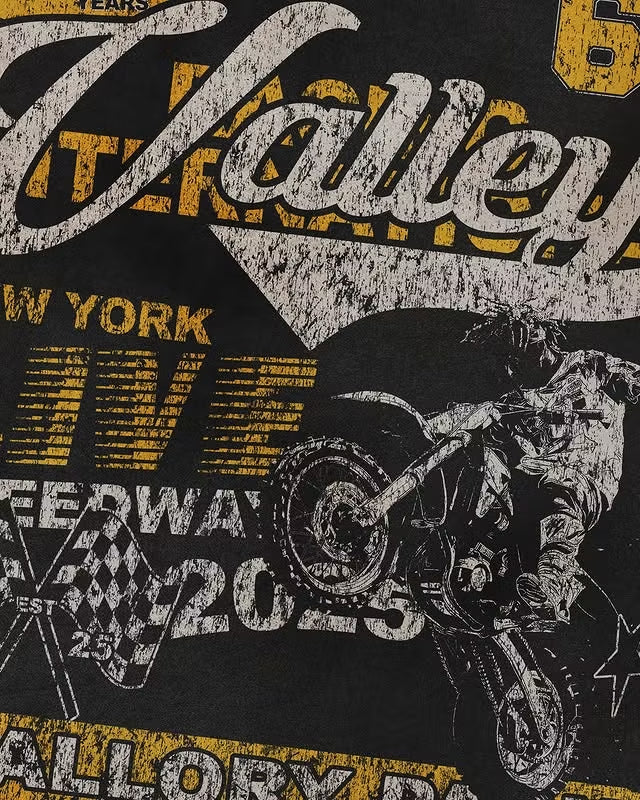 Men's Vintage Motorcycle Letter Print Vest