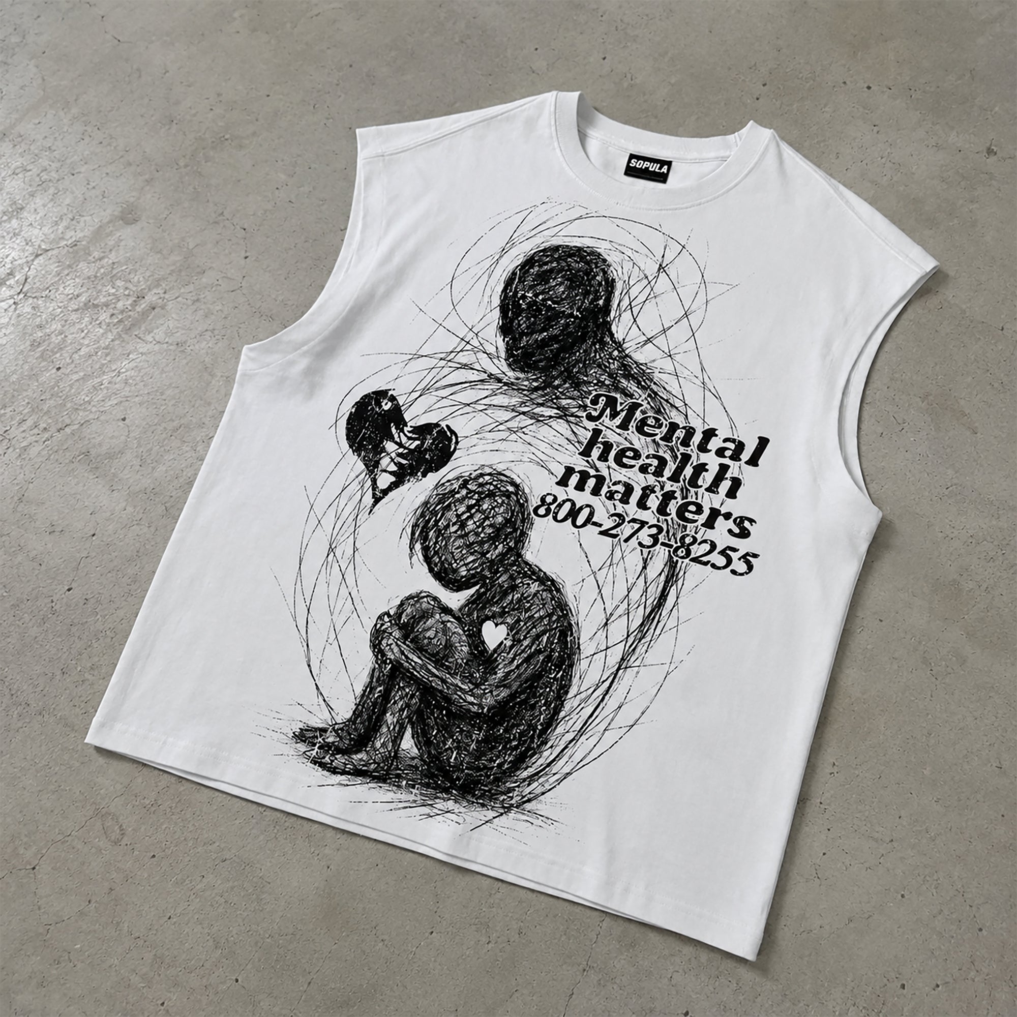 Mental Health Matters Abstract Self-care Graphic Tank Top