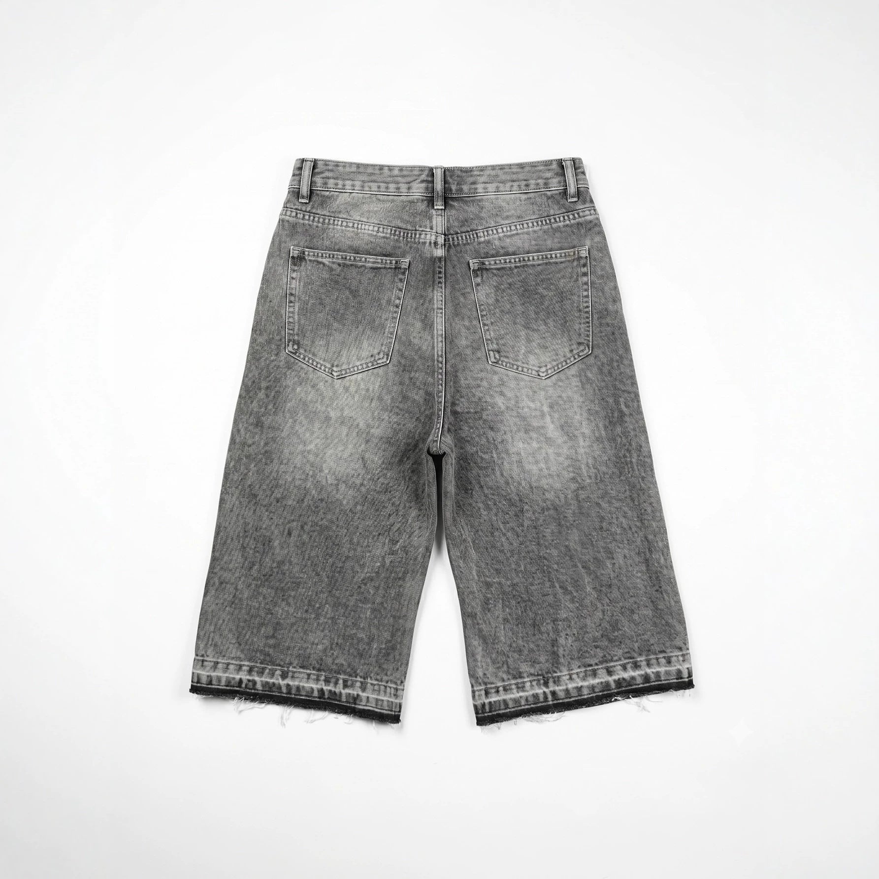 Retro Y2k Trendy Letter Rhinestone Loose Denim Shorts
