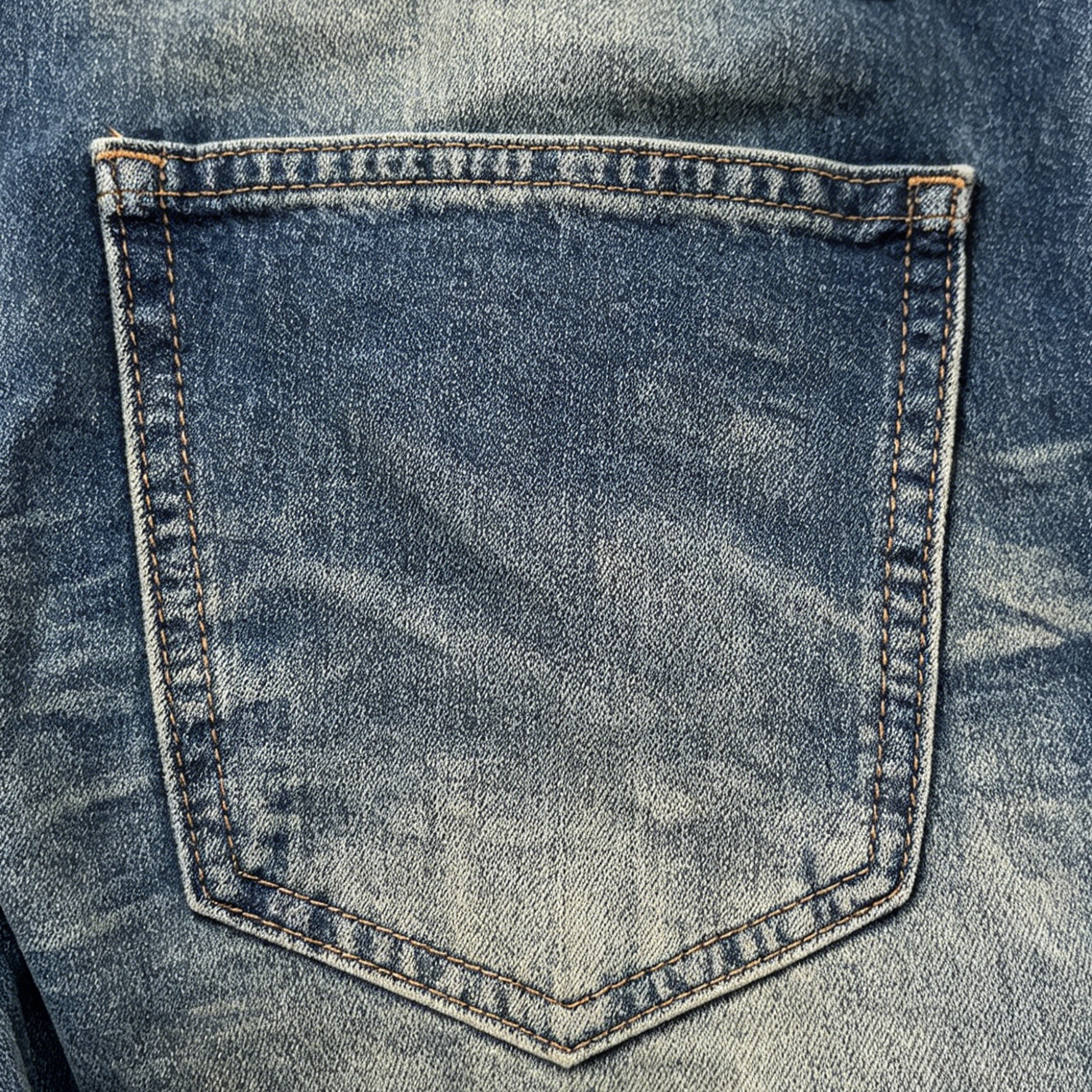 Vintage Washed Distressed Textured Flared Jeans