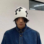 Casual Gothic Cross Pattern  Acrylic Knitted Hat