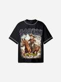 Sopula Cowboy Western Graphic Cotton T-shirt