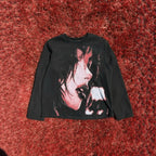 Retro Punk Japanese Character Fashion Long-sleeved T-shirt
