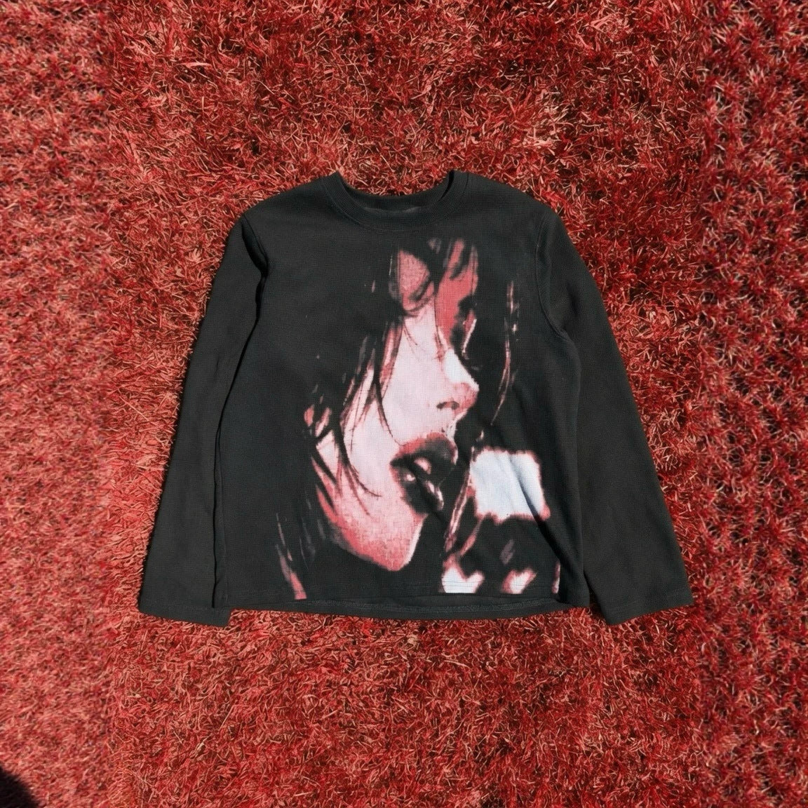 Retro Punk Japanese Character Fashion Long-sleeved T-shirt