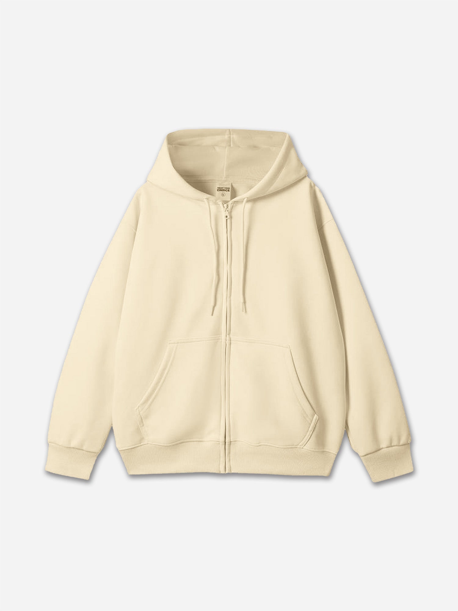 450g Heavy Cotton Solid Color Zippered Hoodie
