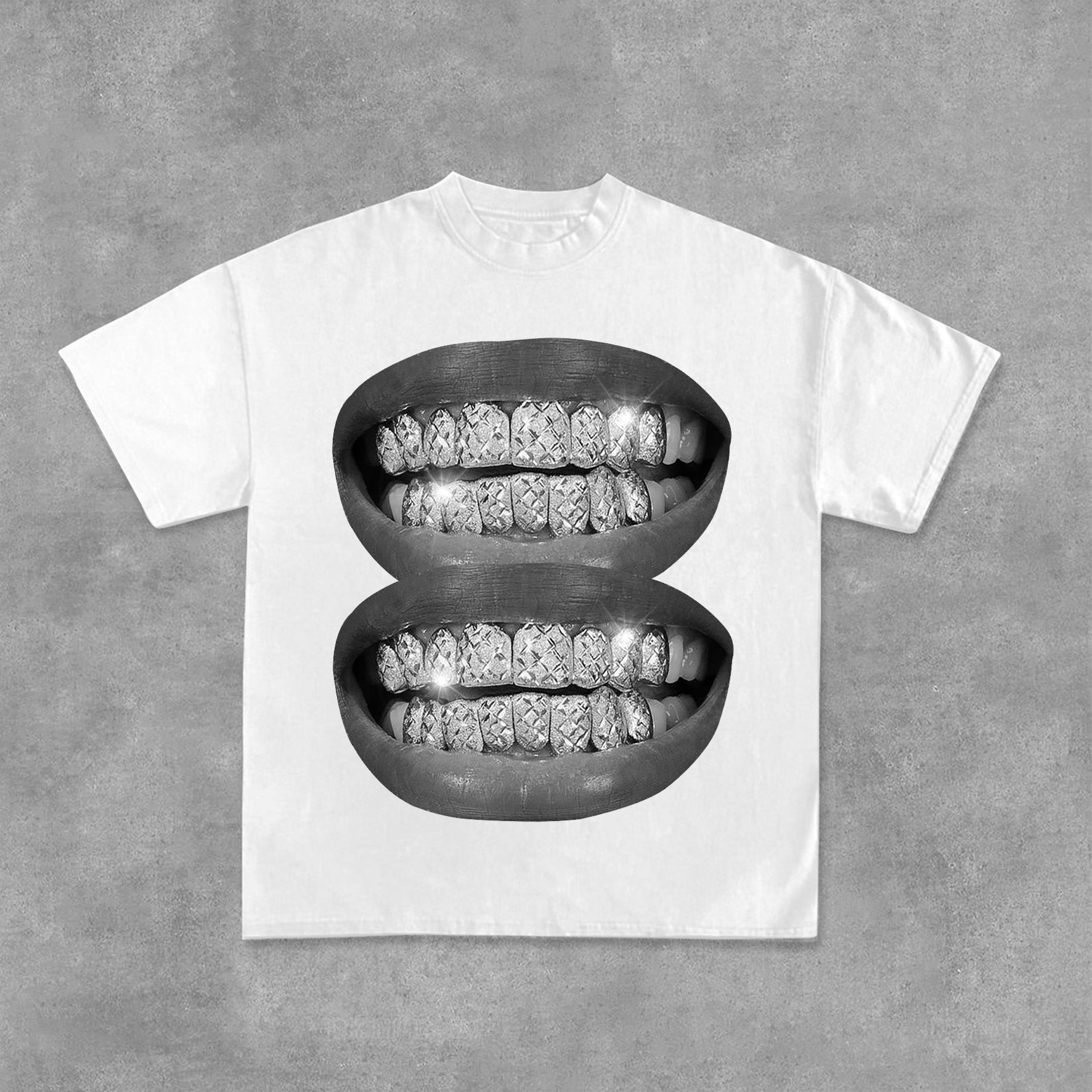 Personalized Lip Graphic Print Fashion Cotton T-Shirt
