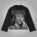 Vintage Chase Money Graphic Print Cotton Long Sleeve T-Shirt