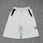Men's Color-blocked Embroidered Drawstring Sports Shorts