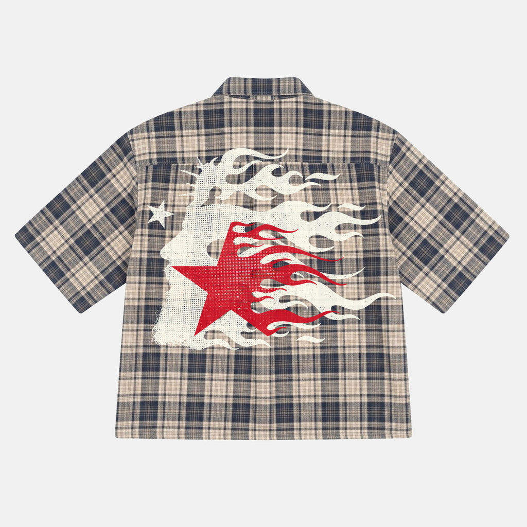 God Speed Vintage Jesus Graphic Plaid Jacket Shirt