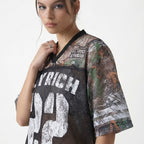 Vintage Fly Rich NO.22 Oversized Graphic Jersey Tees