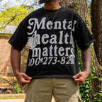 Vintage Mental Health Matters Graphic Short Sleeve T-Shirt