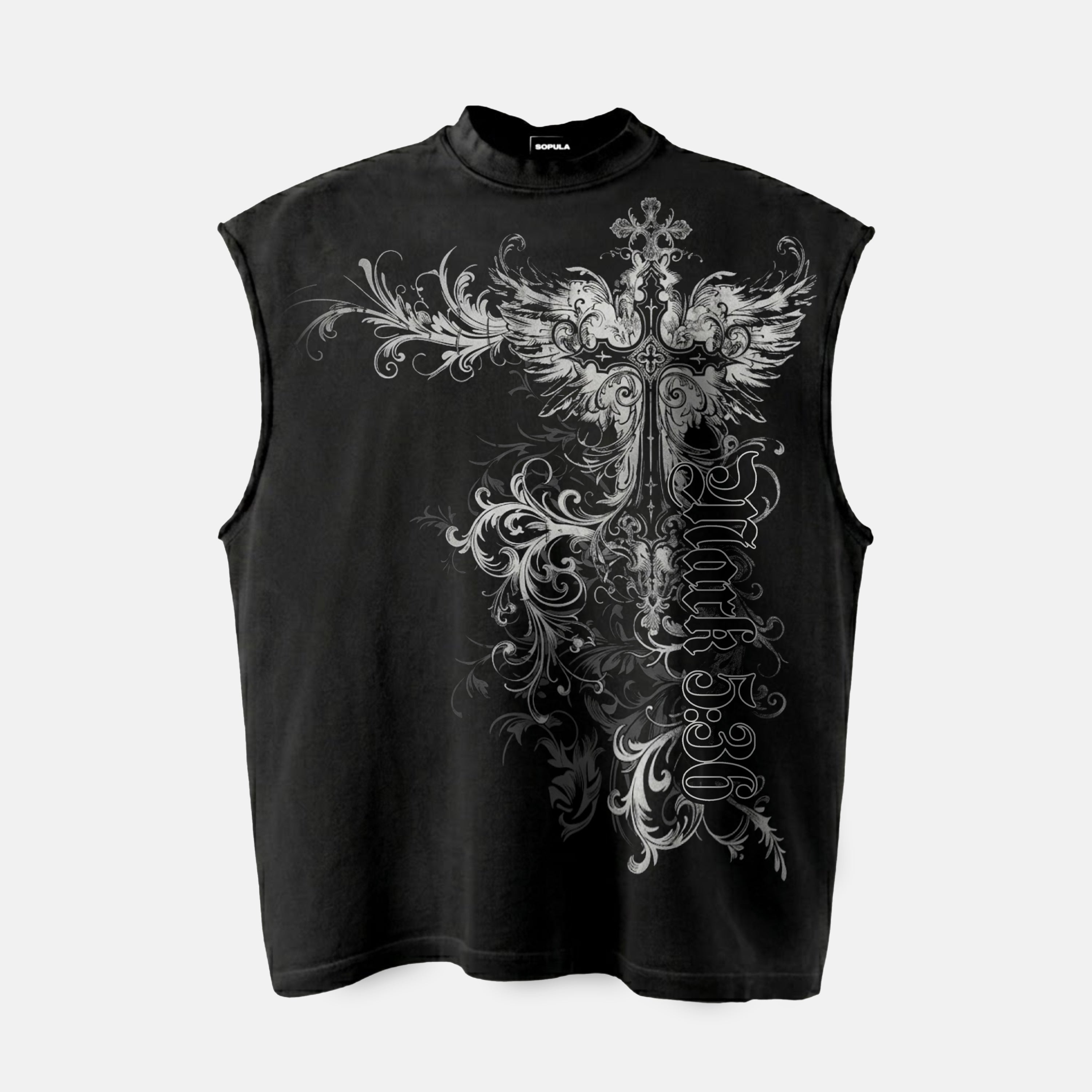 Y2k Scripture Cross Vintage Graphic Tank Top