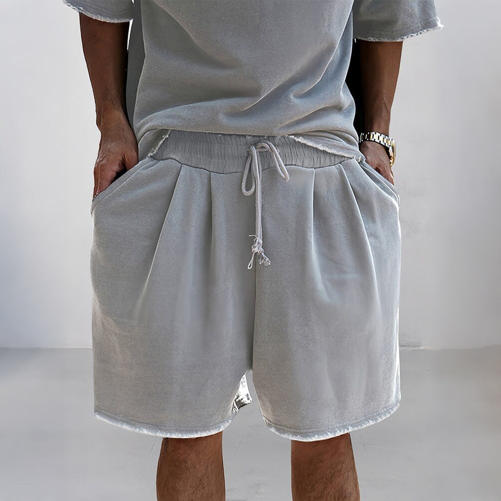 Casual Loose Fit Solid Sports Sets