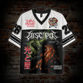 Light And Dark Dragon Vs Tiger Dark Japanese Style Graphic Mesh Jersey T-shirt
