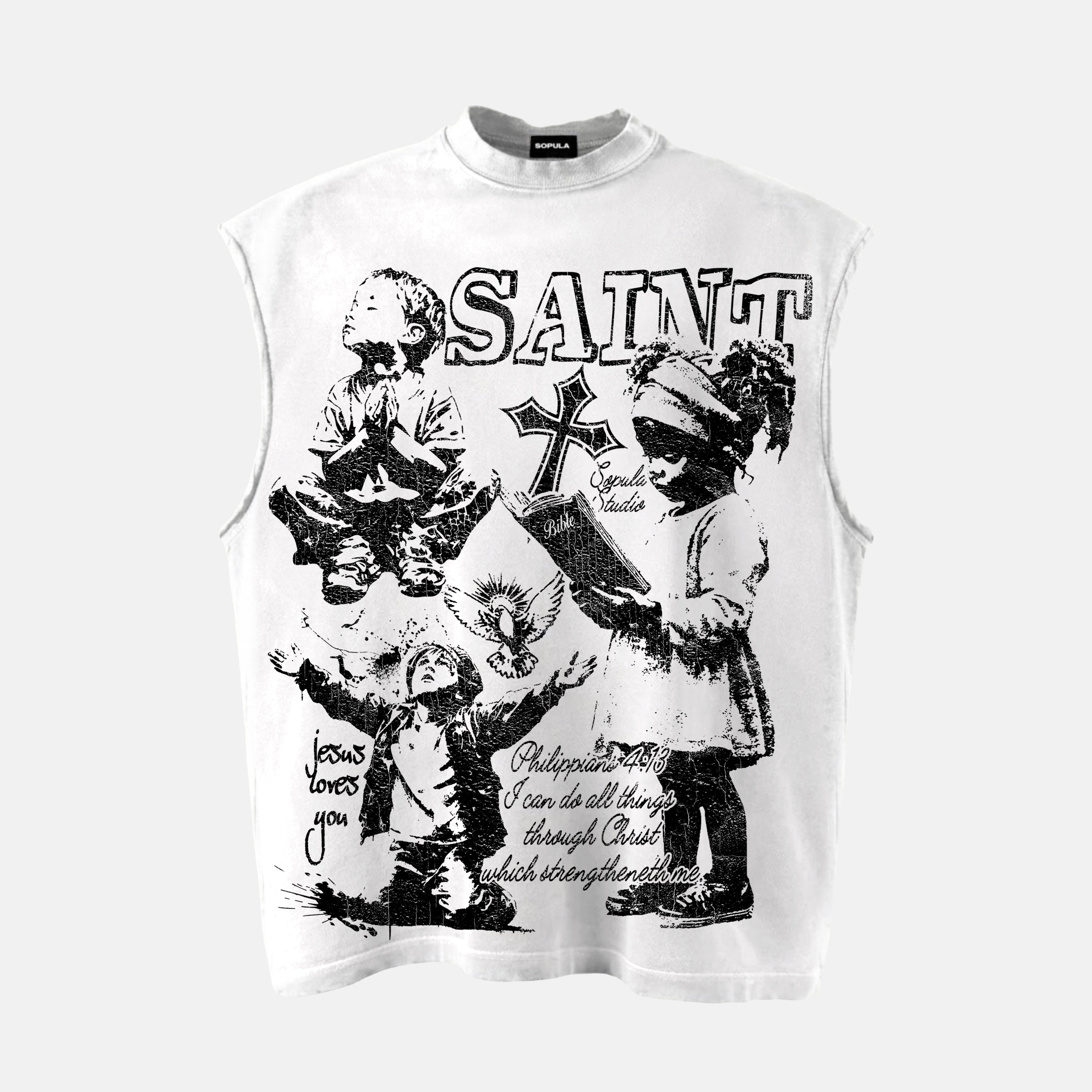 Saint Child Of God Bible Prayer Graphic Tank Top