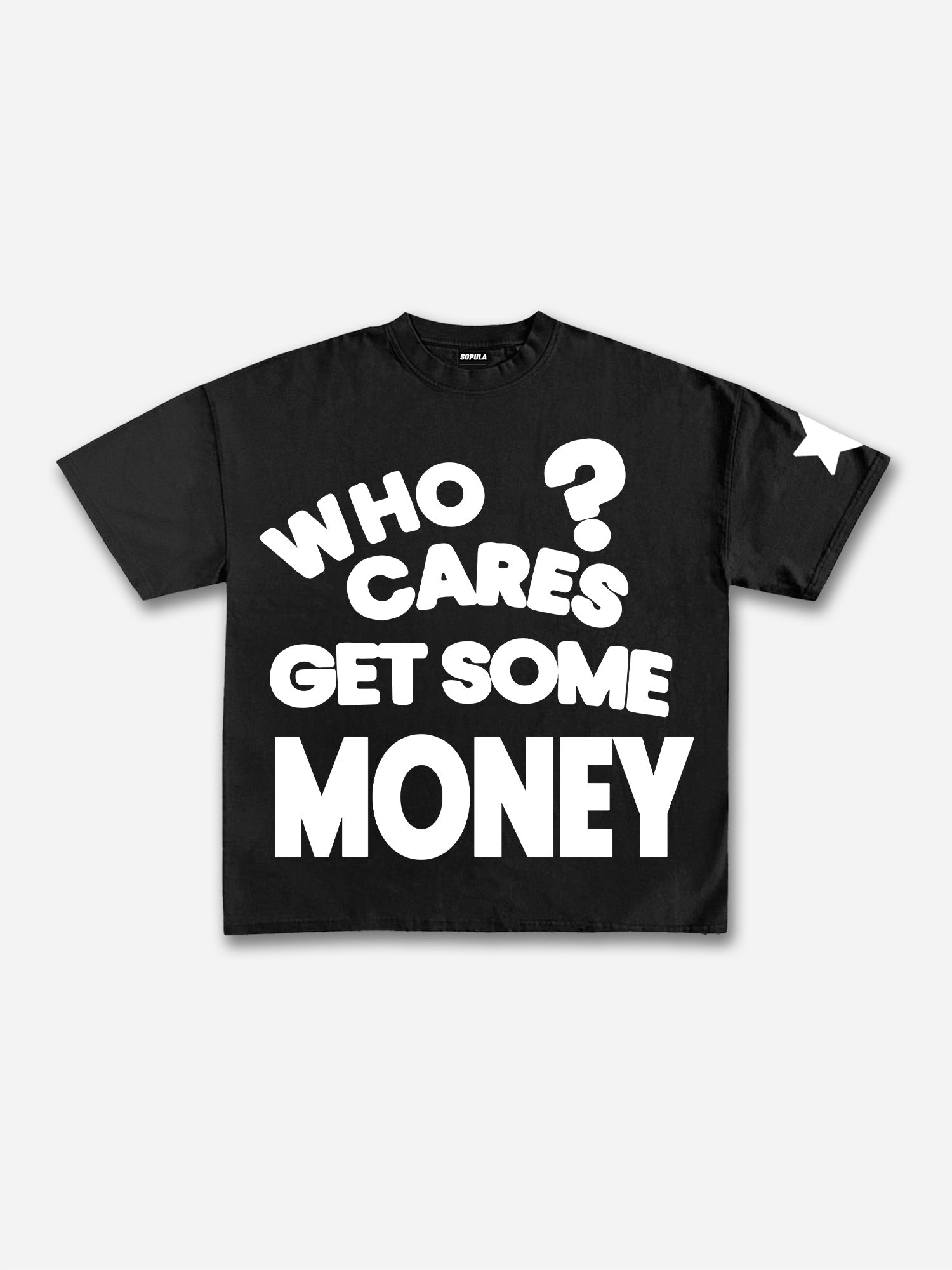 Vintage Chasing Money Graphic Short Sleeve T-shirt