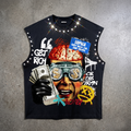 Get Rich Money Portrait Street Graphic Tank Top