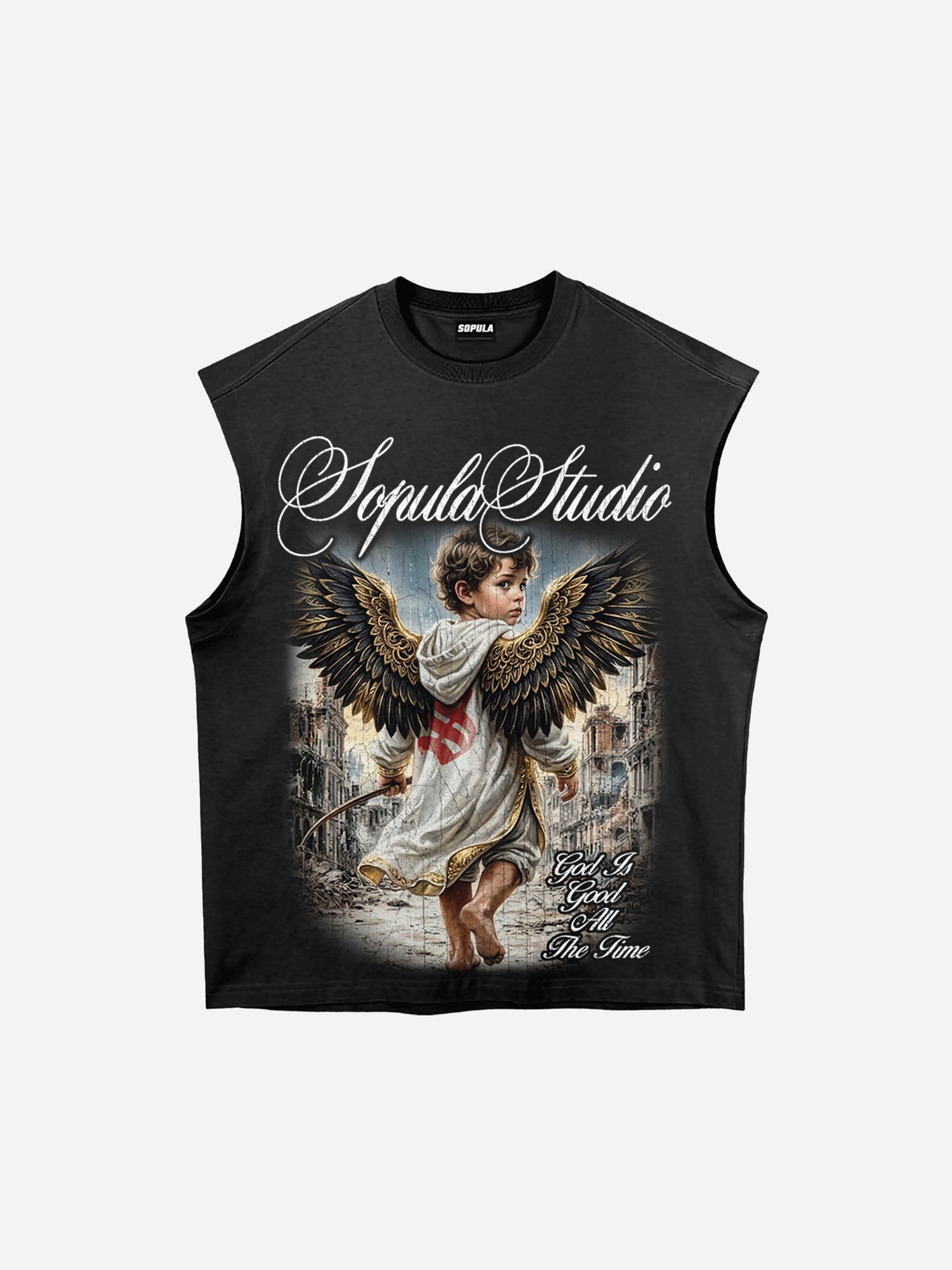 Guardian Angel Vintage Graphic Tank Top