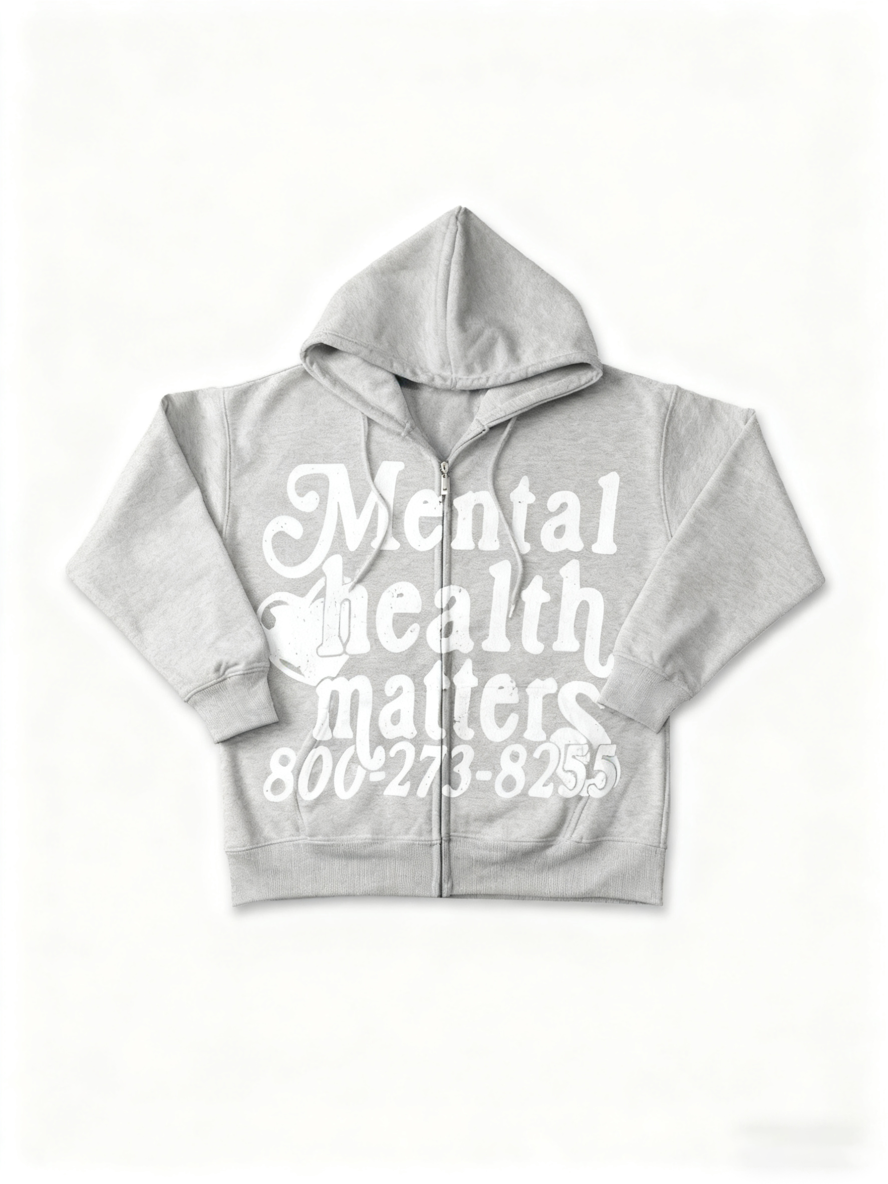 Mental Health Graphic Zip-up Hoodie