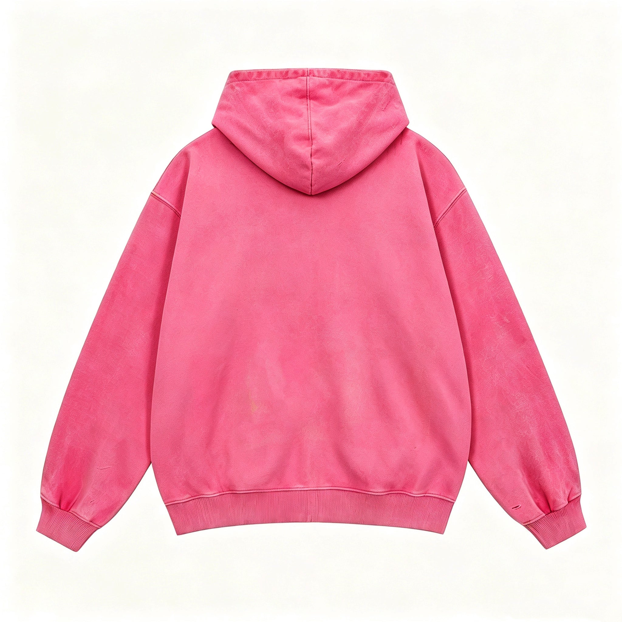 Retro Y2k Valley Pattern Acid-washed Oversized Zip-up Hoodie