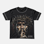 Retro Religion Jesus Thorns Christian Faith Graphic T-shirt