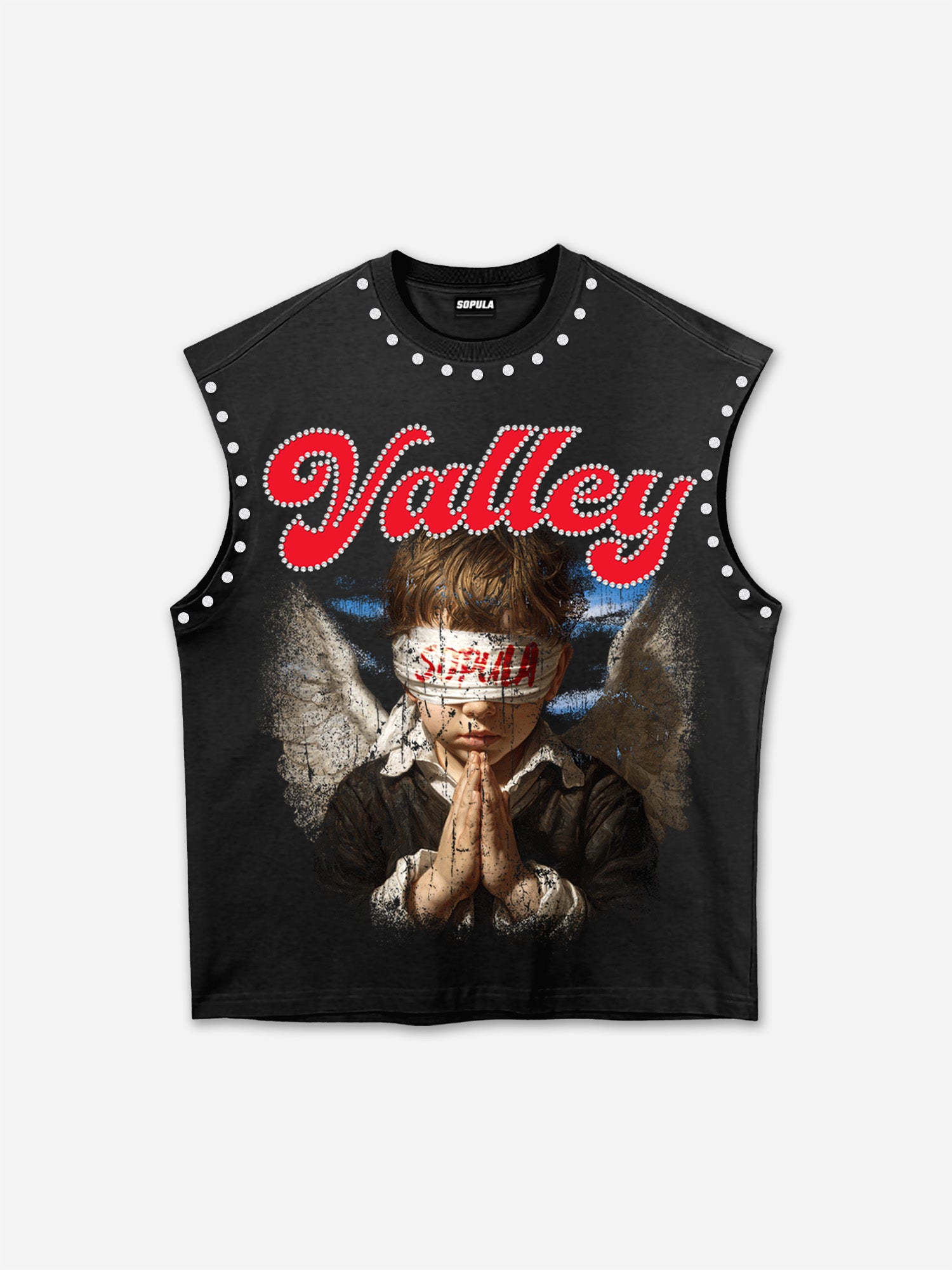 Valley Prayer Angel Vintage Graphic Tank Top