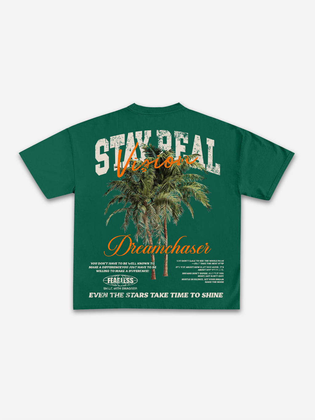 Stay Real Coconut Vacation Vintage Graphic Cotton T-shirt