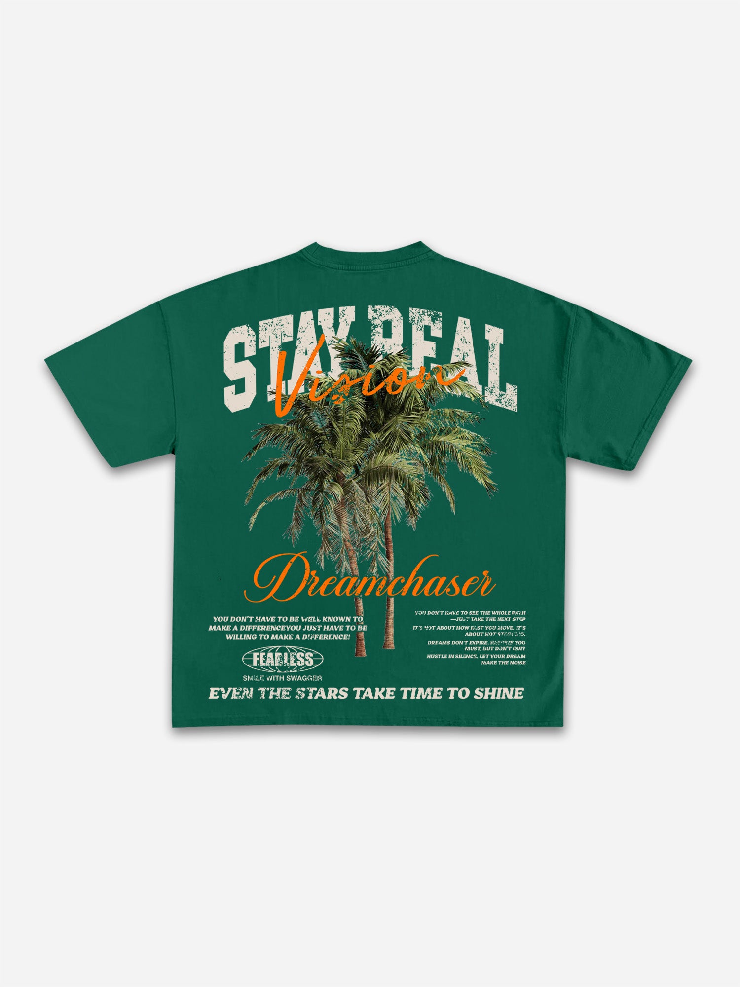 Stay Real Coconut Vacation Vintage Graphic Cotton T-shirt