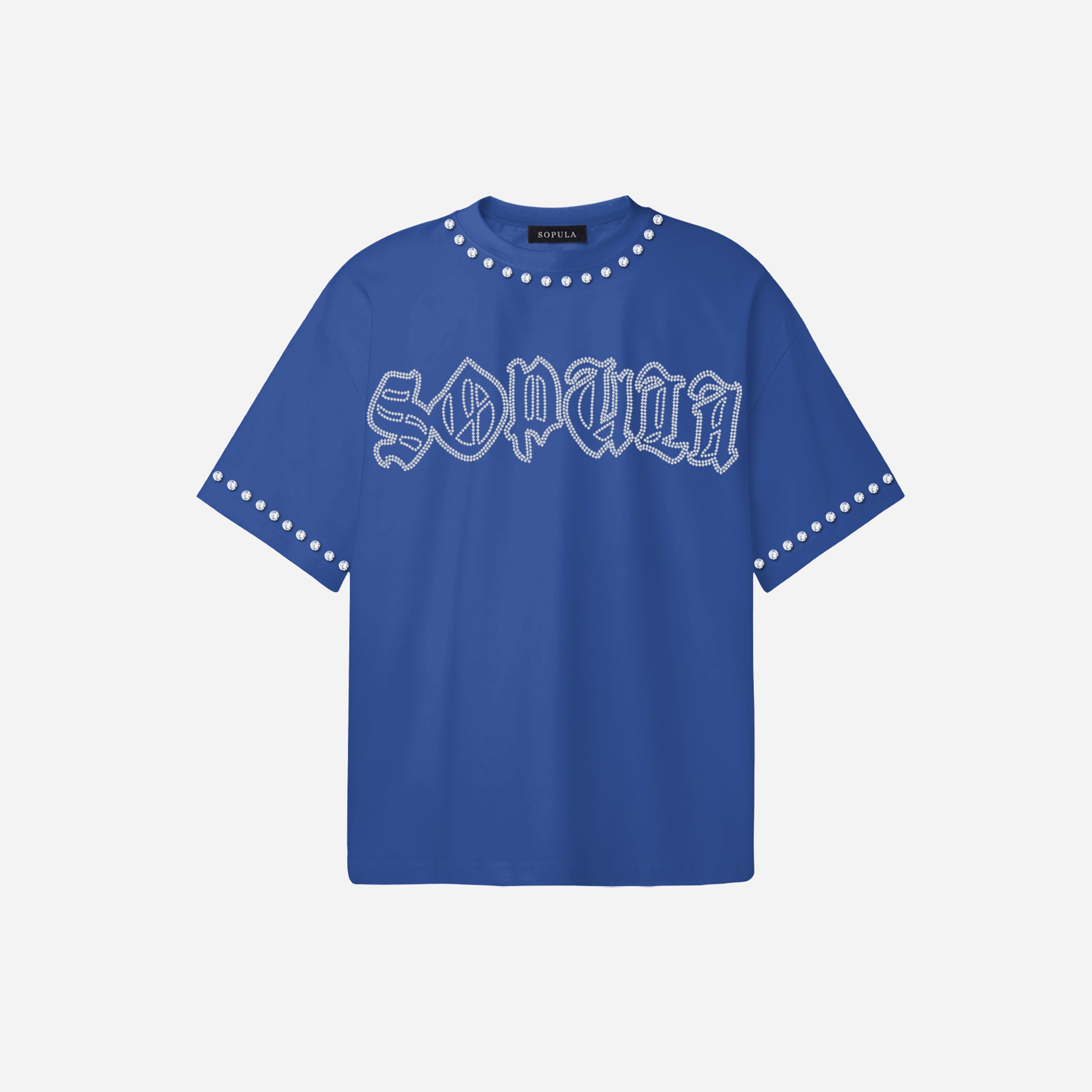 Sopula Shining Diamond Font Graphic Cotton T-shirt