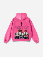 Vintage First Sunday Faith Graphic Acid Washed Oversized Hoodie