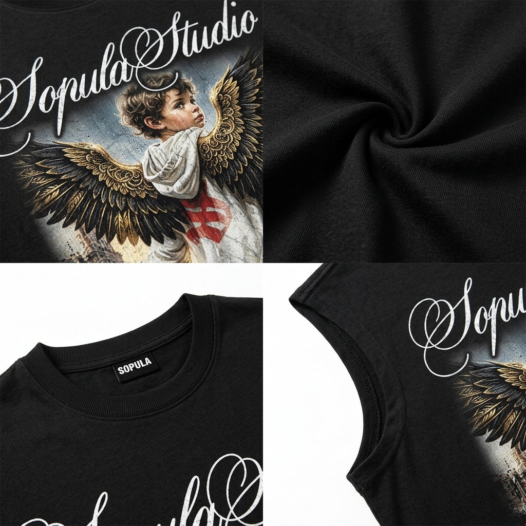 Guardian Angel Vintage Graphic Tank Top