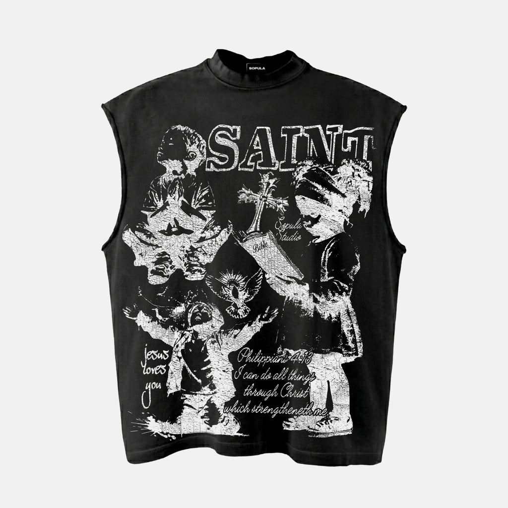 Saint Child Of God Bible Prayer Graphic Tank Top
