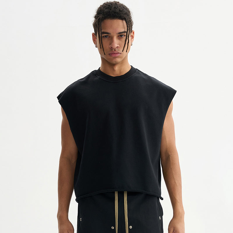 Unisex Basic Terry Cloth Short Tank Top